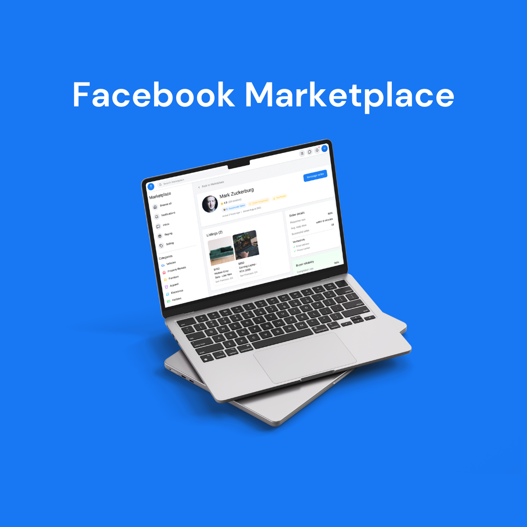 Facebook Marketplace project mockup