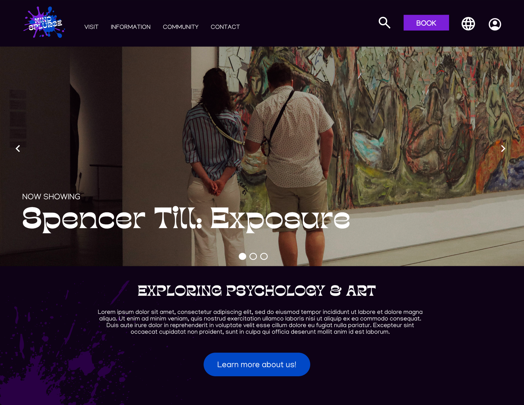 High fidelity mockup 1 for Mind Splurge